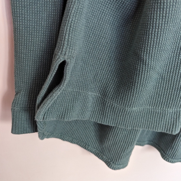 $10 SALE J Jill Long Sleeve Thermal Top V Neck size large sage green capsule - Picture 6 of 12